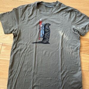 Icebreaker Olive Green Graphic Tee